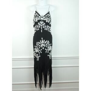 Y2K Sean‎ Collection Prom Dress Silk Beaded Fairy Babydoll Vintage Whimsigoth L
